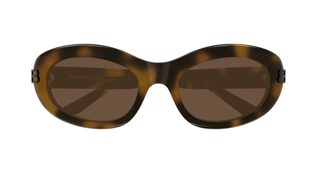Lunettes de soleil balenciaga bb0431s 006 havana round/oval/panthos femenino taille 57mm - Vue détaillée