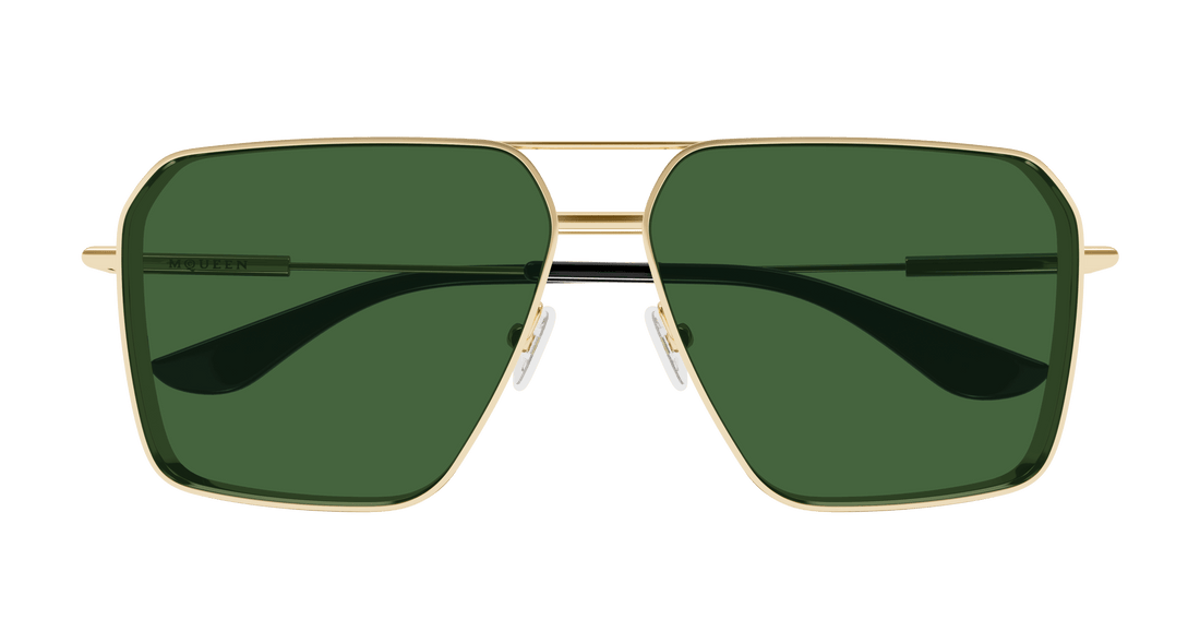 Occhiali da sole alexander mcqueen am0500s 003 dorado pilot masculino taglia 60mm - Vista dettagliata