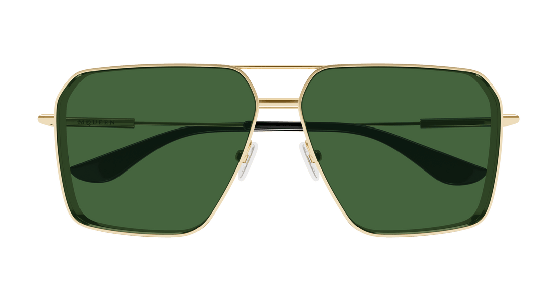 Óculos de sol alexander mcqueen am0500s 003 dorado pilot masculino tamanho 60mm - Vista de detalhe