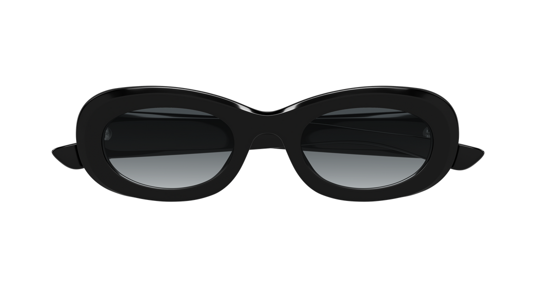 Sonnenbrillen alexander mcqueen am0527sa 001 negro round/oval/panthos femenino größe 53mm - Detailansicht