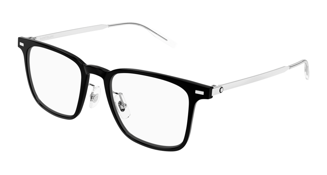 Briller montblanc mb0395on 001 negro square masculino størrelse 51mm - Hovedvisning