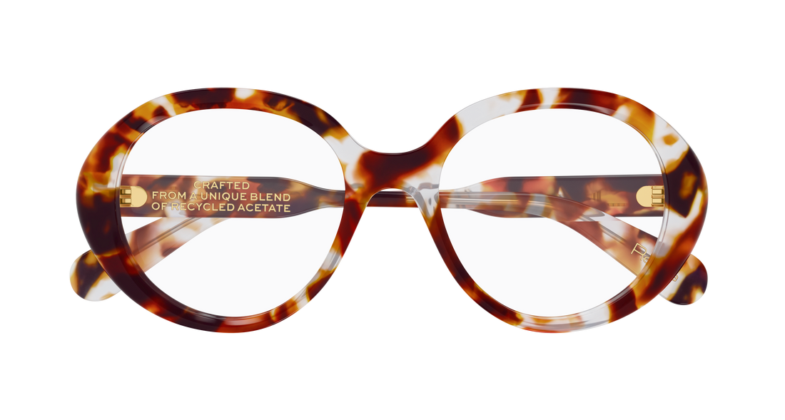 Lunettes de vue chloé ch0221o 008 havana round/oval/panthos femenino taille 53mm - Vue détaillée