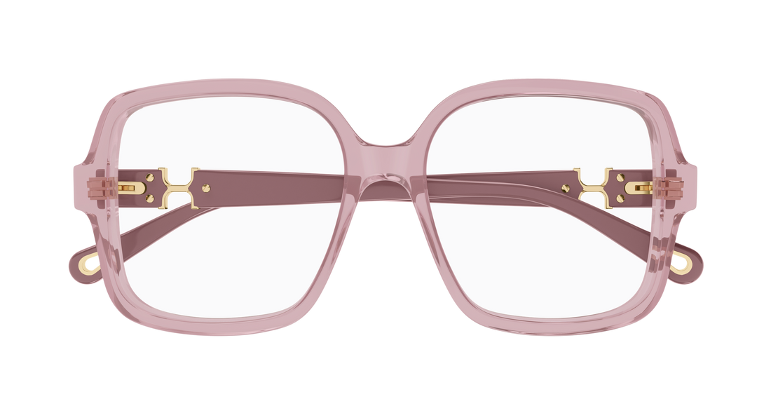 Briller chloé ch0335o 003 rosa rectangular / squared femenino størrelse 54mm - Detaljeret visning