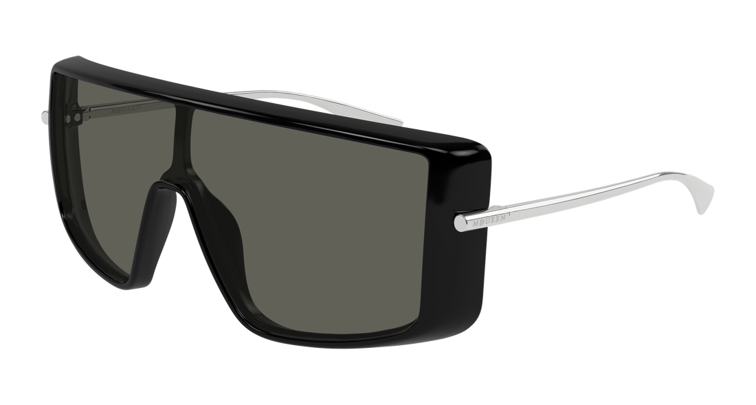 Occhiali da sole alexander mcqueen am0524s 001 negro rectangular / squared unisex taglia 99mm - Vista principale