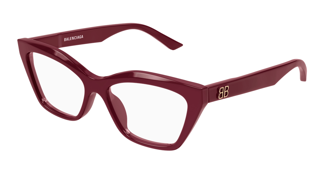 Occhiali da vista balenciaga bb0342o 010 rojo cat eye femenino taglia 55mm - Vista principale