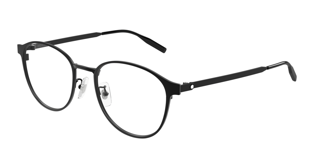 Occhiali da vista montblanc mb0447oa 001 negro round/oval/panthos masculino taglia 52mm - Vista principale