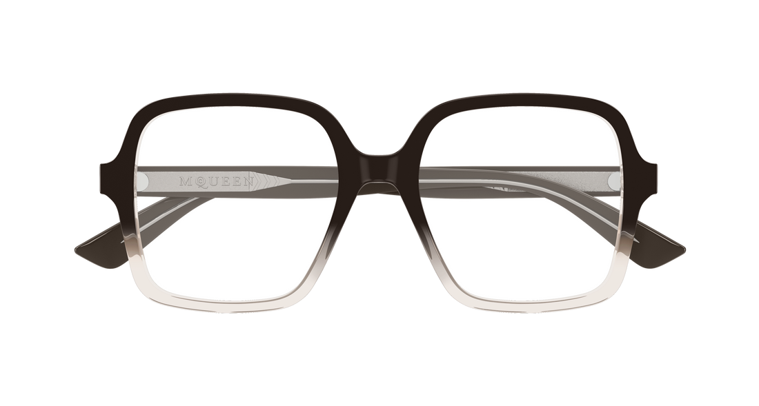 Brillen alexander mcqueen am0538o 006 marron rectangular / squared femenino größe 52mm - Detailansicht