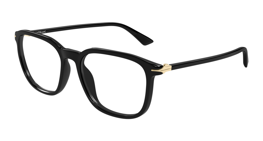 Gafas graduadas montblanc mb0438o 001 negro rectangular / squared masculino talla 53mm - Vista principal