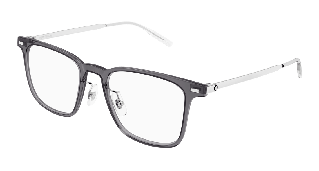 Briller montblanc mb0395on 004 gris square masculino størrelse 51mm - Hovedvisning