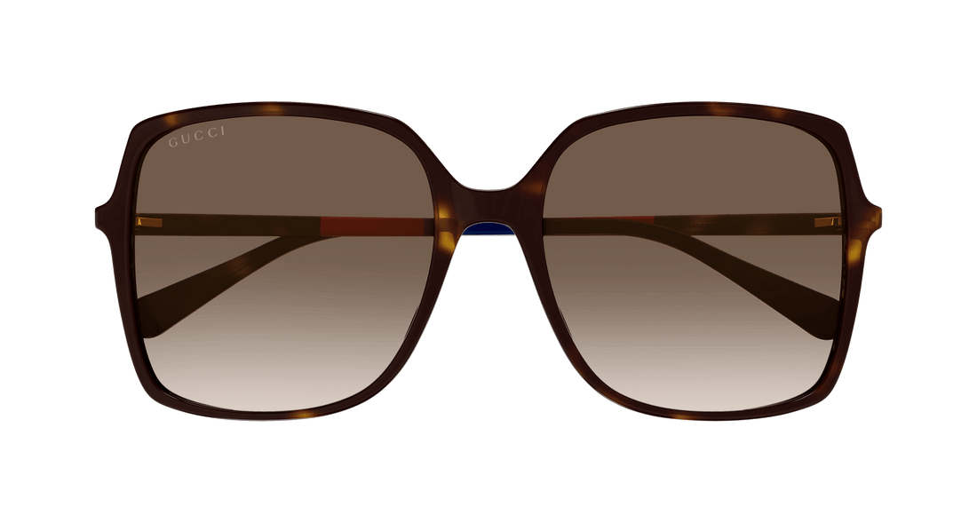 Óculos de sol gucci gg0544s 008 havana square femenino tamanho 57mm - Vista de detalhe