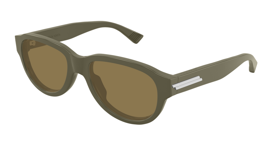 Óculos de sol bottega veneta bv1410s 003 gris round/oval/panthos masculino tamanho 55mm - Vista principal