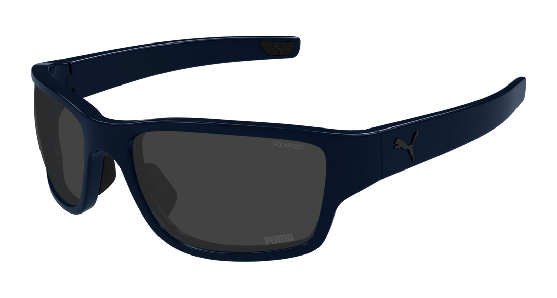 Sunglasses puma pu0482s 005 azul square masculino size 62mm - Main view