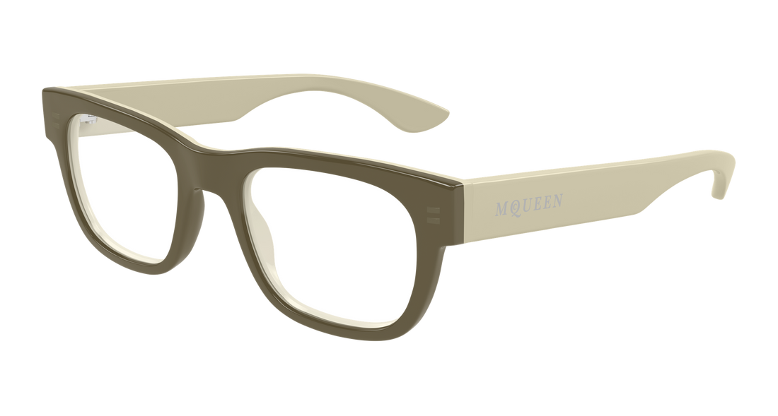 Brillen alexander mcqueen am0531o 004 marron rectangular / squared masculino größe 51mm - Hauptansicht