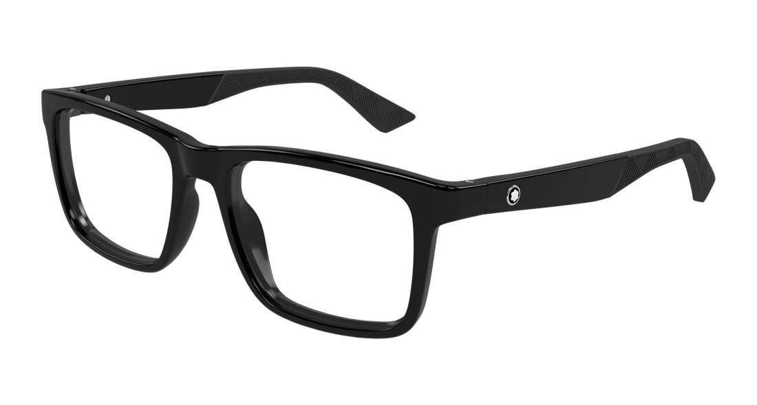 Gafas graduadas montblanc mb0434o 001 negro rectangular / squared masculino talla 55mm - Vista principal