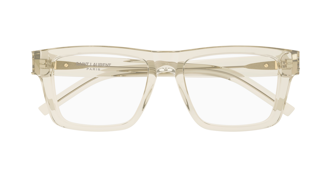 Brillen saint laurent sl m10_b 004 amarillo rectangular / squared masculino größe 52mm - Detailansicht