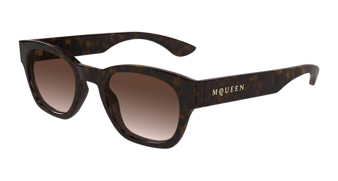 Occhiali da sole alexander mcqueen am0530s 002 havana round/oval/panthos masculino taglia 49mm - Vista principale
