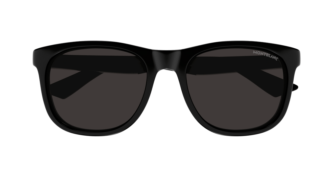 Zonnebrillen montblanc mb0400s 001 negro square masculino maat 55mm - Detailaanzicht