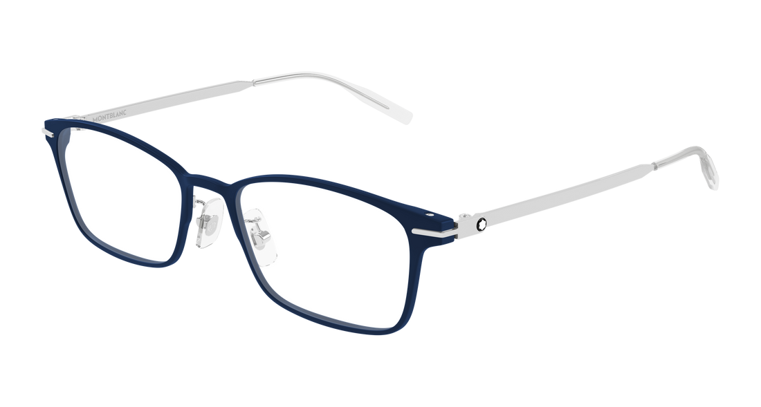 Óculos graduados montblanc mb0449oj 003 azul rectangular / squared masculino tamanho 54mm - Vista principal