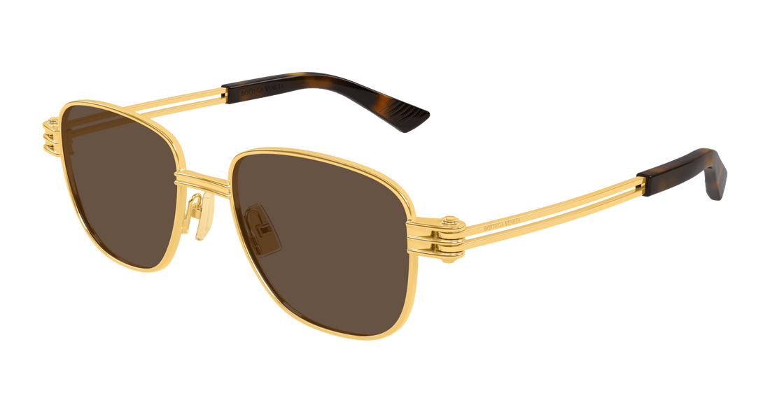 Óculos de sol bottega veneta bv1380s 003 dorado square unisex tamanho 51mm - Vista principal