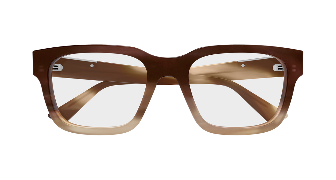 Occhiali da vista gucci gg1961o 004 havana rectangular / squared masculino taglia 55mm - Vista dettagliata