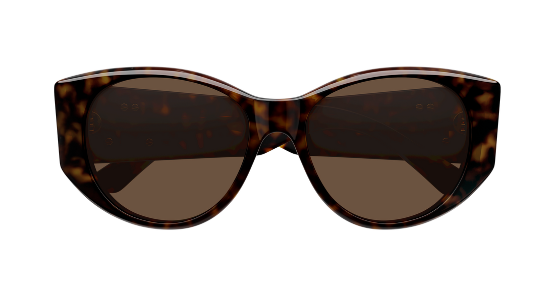 Sunglasses balenciaga bb0455s 002 havana geometric femenino size 55mm - Detailed view