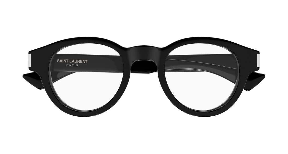 Prescription glasses saint laurent sl 792 001 negro round unisex size 46mm - Detailed view