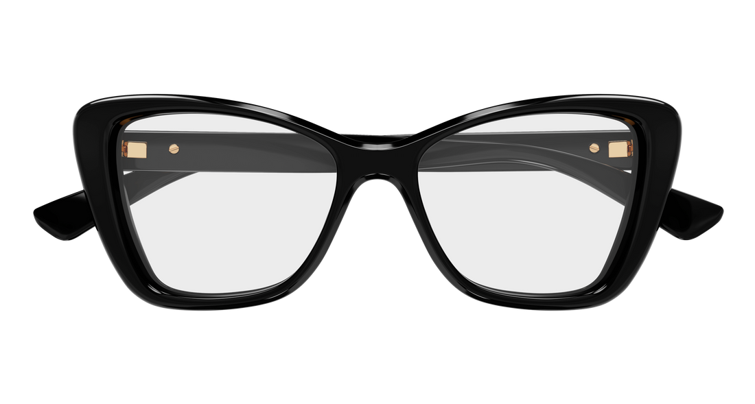 Óculos graduados gucci gg1977o 001 negro cat eye femenino tamanho 52mm - Vista de detalhe