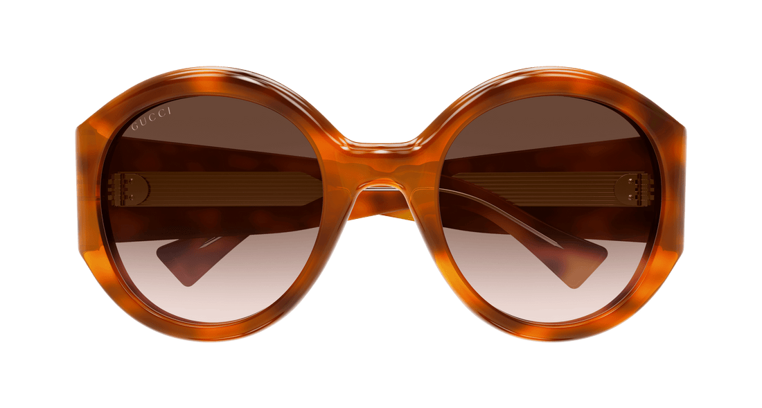 Lunettes de soleil gucci gg2014s 007 havana round/oval/panthos femenino taille 55mm - Vue détaillée