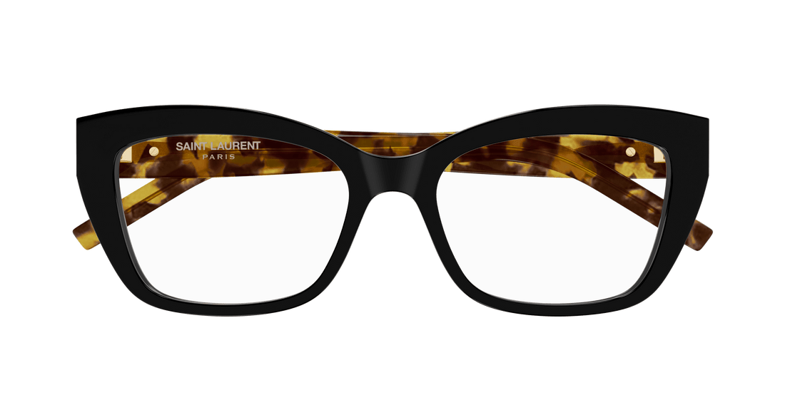 Óculos graduados saint laurent sl m117 007 negro cat eye femenino tamanho 53mm - Vista de detalhe
