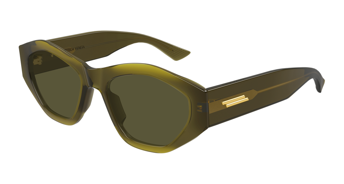 Óculos de sol bottega veneta bv1408s 003 verde geometric femenino tamanho 53mm - Vista principal