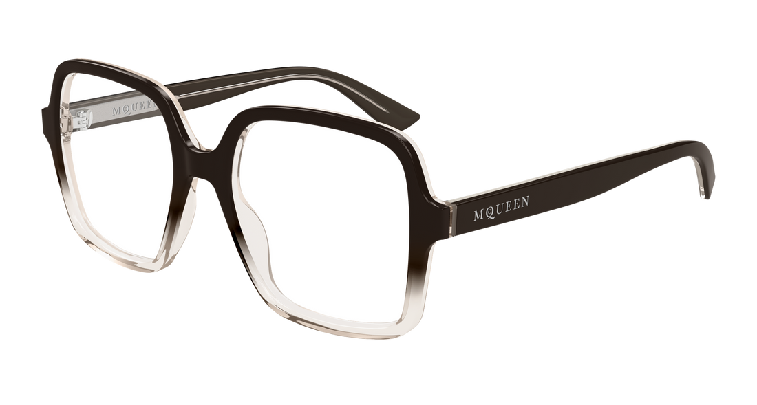 Brillen alexander mcqueen am0538o 006 marron rectangular / squared femenino größe 52mm - Hauptansicht