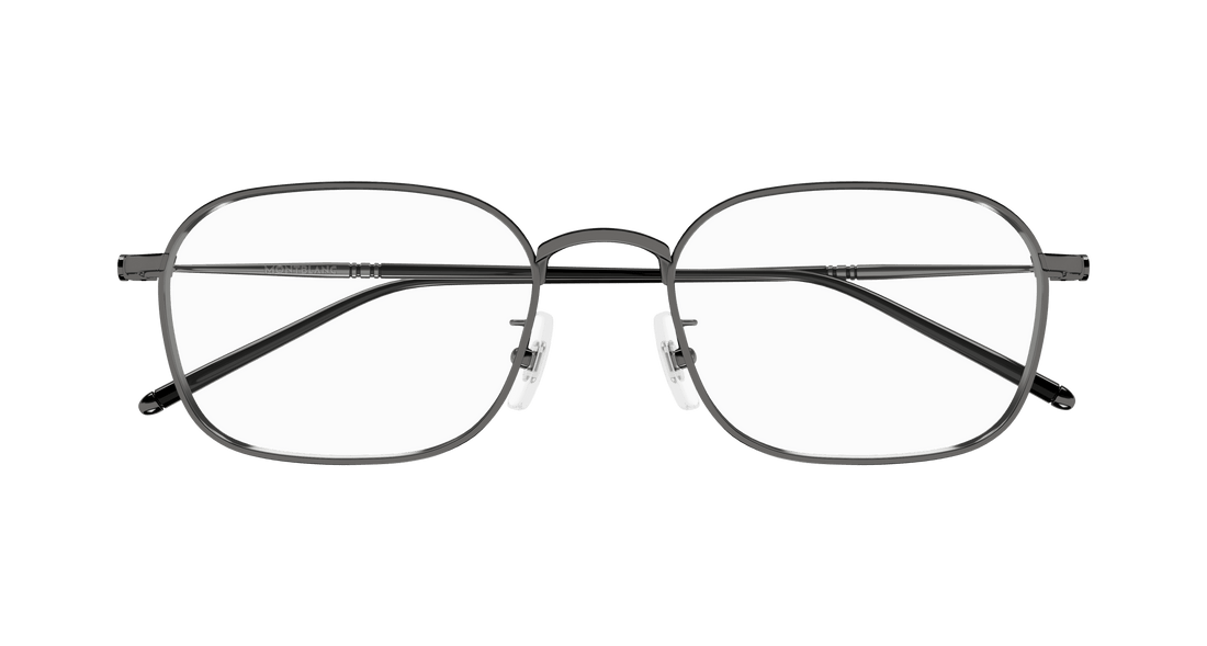 Gafas graduadas montblanc mb0414oa 001 rutenio square masculino talla 54mm - Vista de detalle