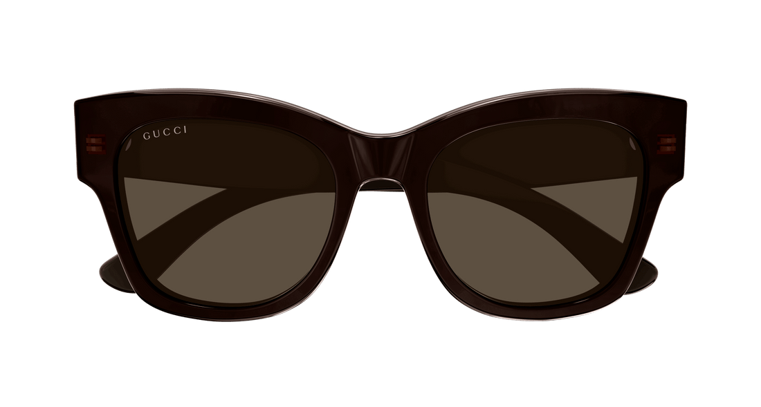 Óculos de sol gucci gg1789s 004 marron butterfly femenino tamanho 53mm - Vista de detalhe