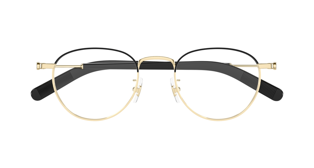 Dioptrijske naočale montblanc mb0423o 003 dorado round/oval/panthos masculino veličina 49mm - Detaljni prikaz