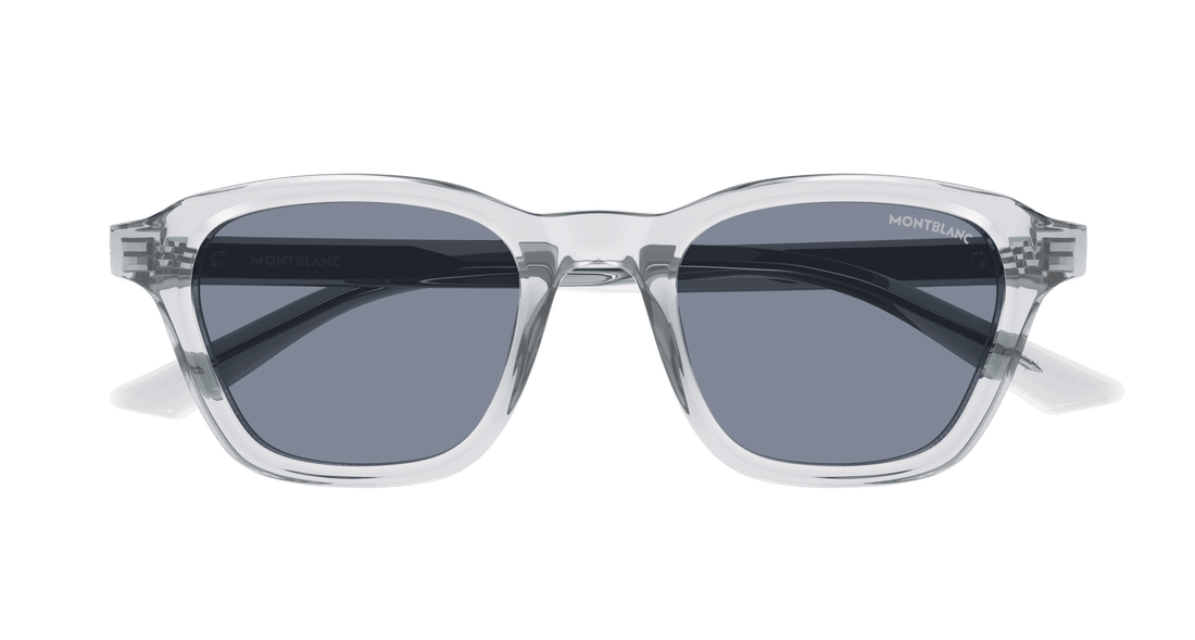 Zonnebrillen montblanc mb0384s 004 gris round masculino maat 50mm - Detailaanzicht