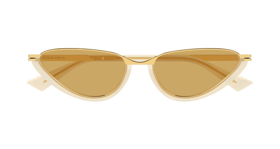 Óculos de sol bottega veneta bv1346s 003 amarillo cat eye femenino tamanho 56mm - Vista de detalhe