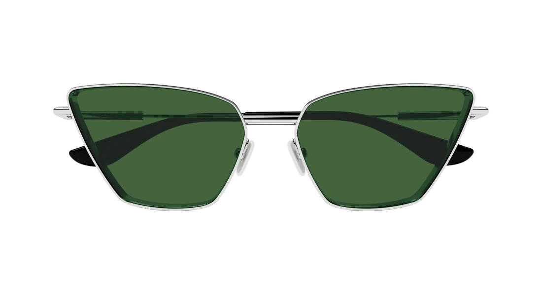 Óculos de sol alexander mcqueen am0501s 003 plateado cat eye femenino tamanho 58mm - Vista de detalhe
