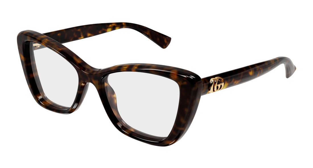Óculos graduados gucci gg1977o 002 havana cat eye femenino tamanho 52mm - Vista principal