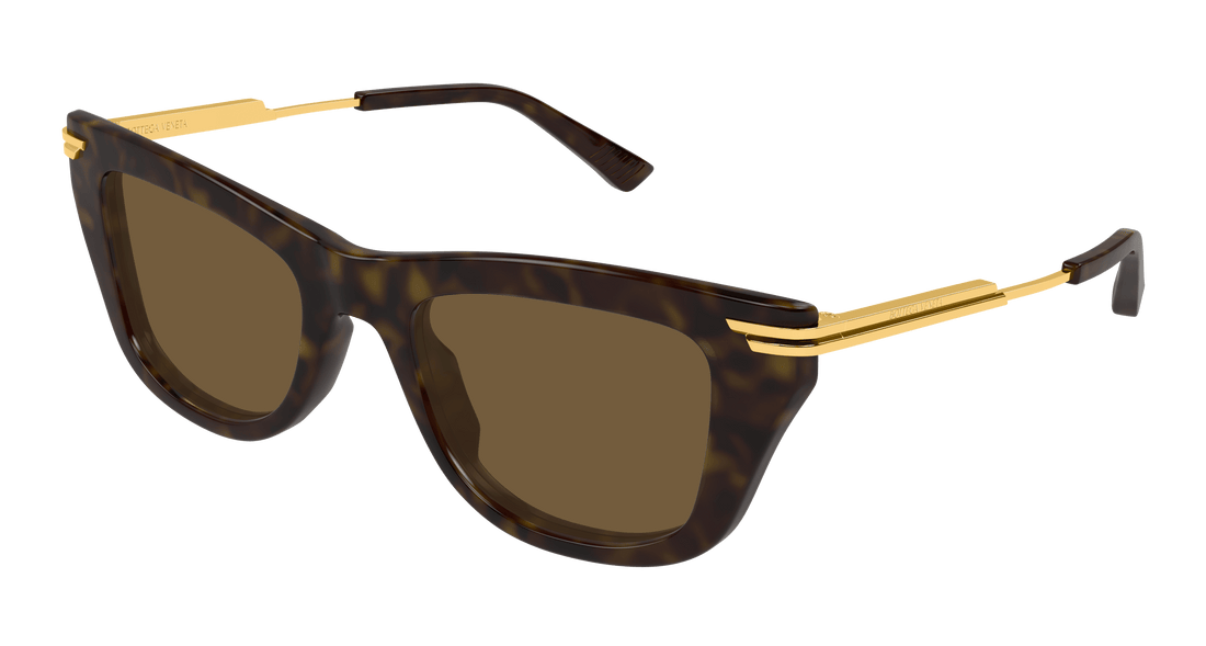 Óculos de sol bottega veneta bv1369s 002 havana square femenino tamanho 50mm - Vista principal