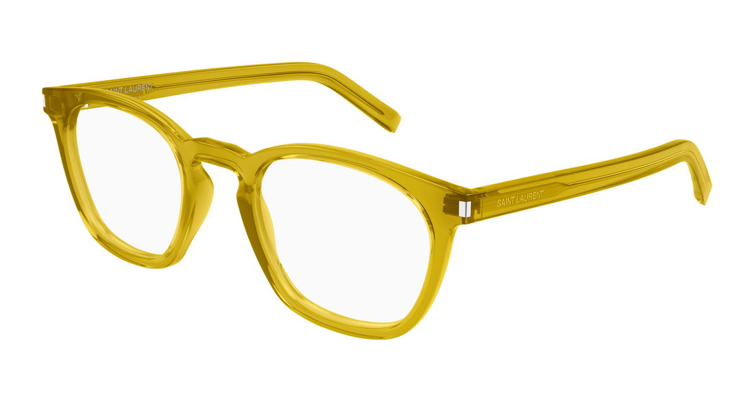 Brillen saint laurent sl 28 opt 013 amarillo round unisex größe 50mm - Hauptansicht