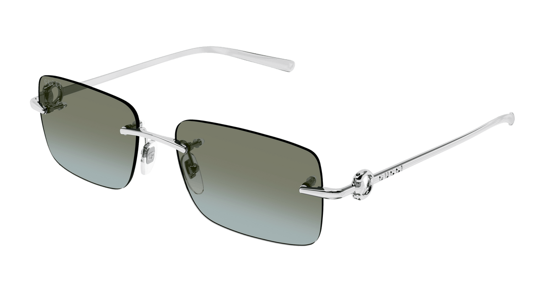 Sunčane naočale gucci gg1703s 007 plateado square masculino veličina 55mm - Glavni prikaz