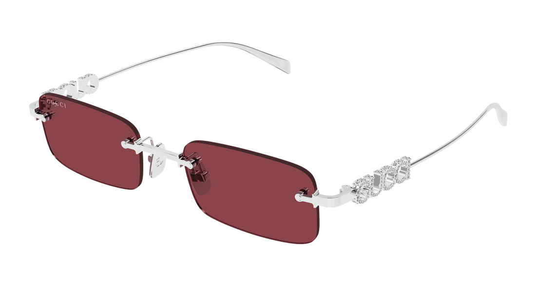 Óculos de sol gucci gg1808s 004 plateado square masculino tamanho 52mm - Vista principal