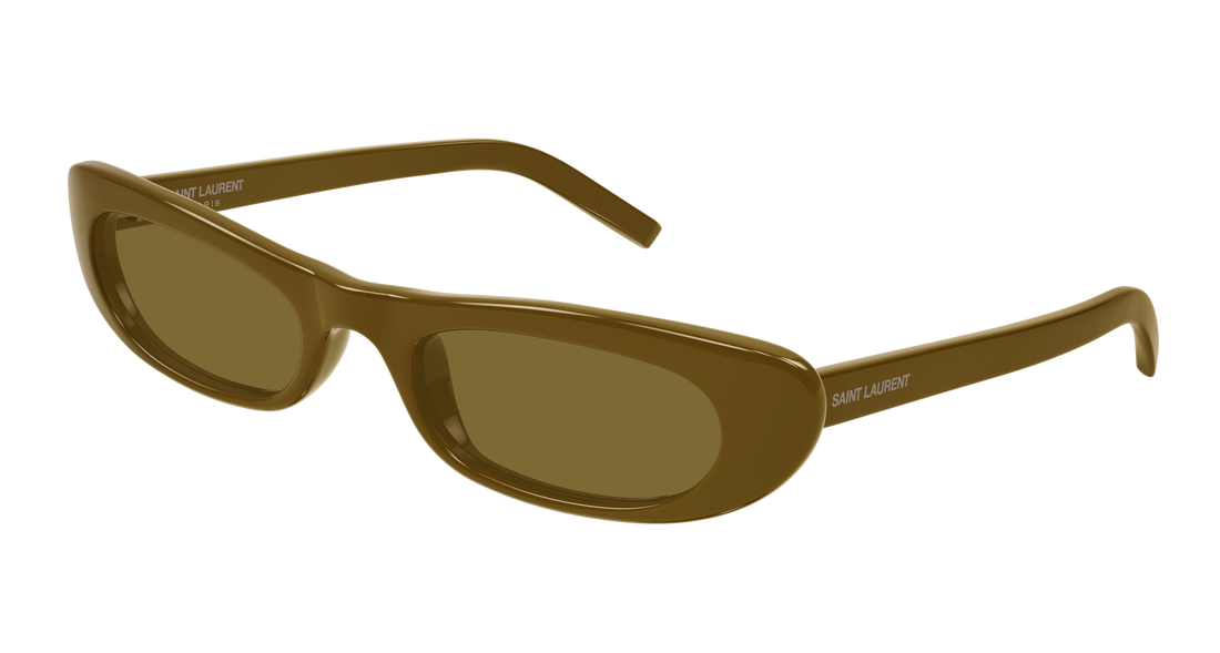 Óculos de sol saint laurent sl 557 shade 006 marron round/oval/panthos femenino tamanho 53mm - Vista principal