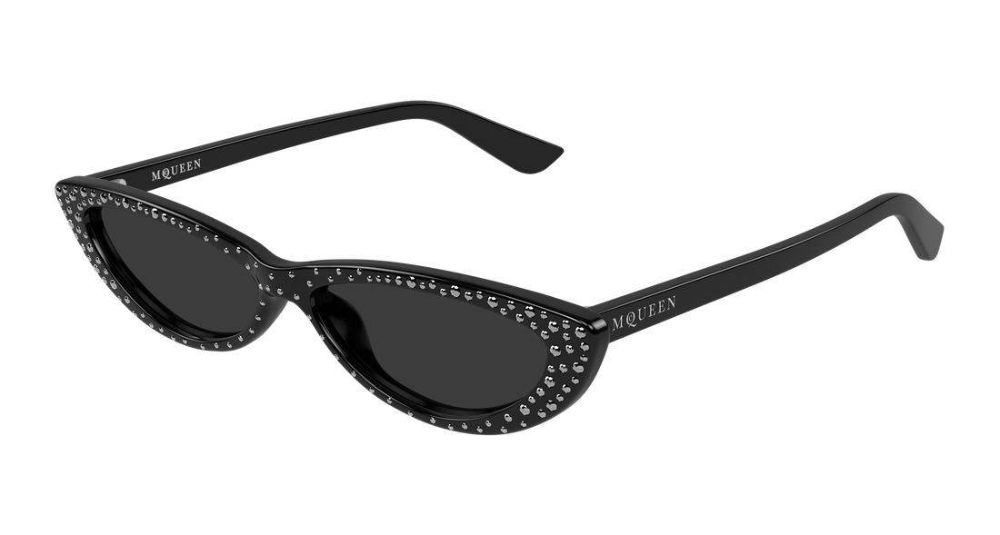 Occhiali da sole alexander mcqueen am0535s 005 negro round/oval/panthos femenino taglia 58mm - Vista principale