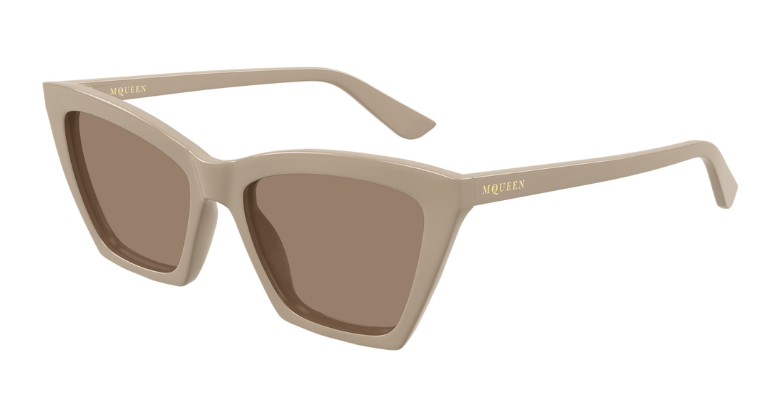 Sonnenbrillen alexander mcqueen am0536s 003 beige cat eye femenino größe 54mm - Hauptansicht