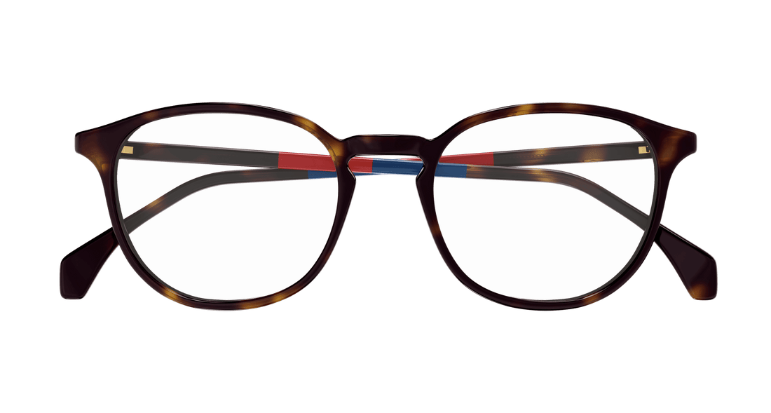 Occhiali da vista gucci gg0551o 022 havana round masculino taglia 50mm - Vista dettagliata