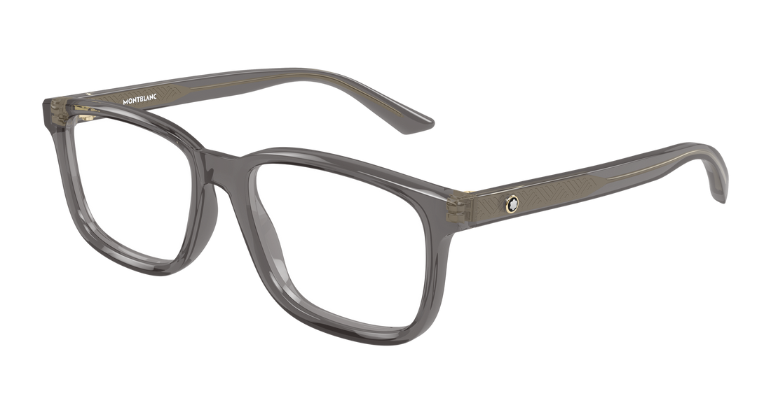 Briller montblanc mb0452o 004 gris rectangular / squared masculino størrelse 55mm - Hovedvisning