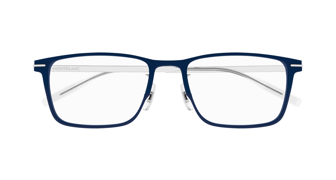 Occhiali da vista montblanc mb0396on 009 azul square masculino taglia 56mm - Vista dettagliata