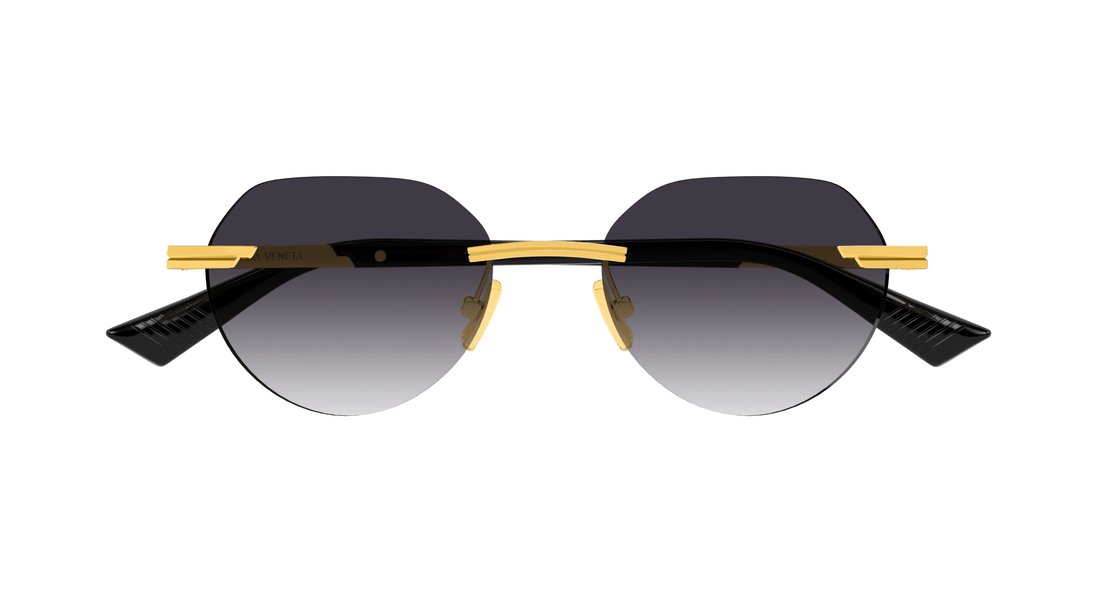 Óculos de sol bottega veneta bv1379s 001 dorado round masculino tamanho 51mm - Vista de detalhe