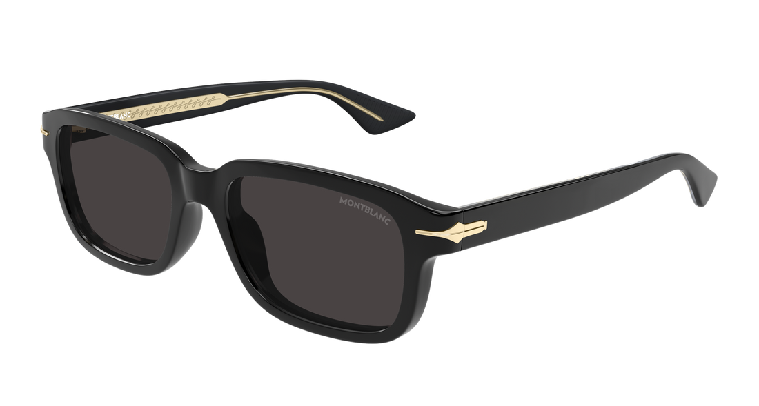 Óculos de sol montblanc mb0436s 001 negro rectangular / squared masculino tamanho 54mm - Vista principal